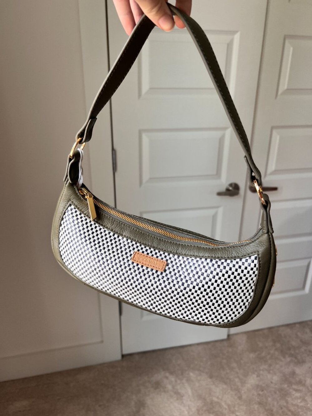 NWT Hammitt Becker Small Shoulder Bag Meadow Weave/Gold - Picture 5 of 7